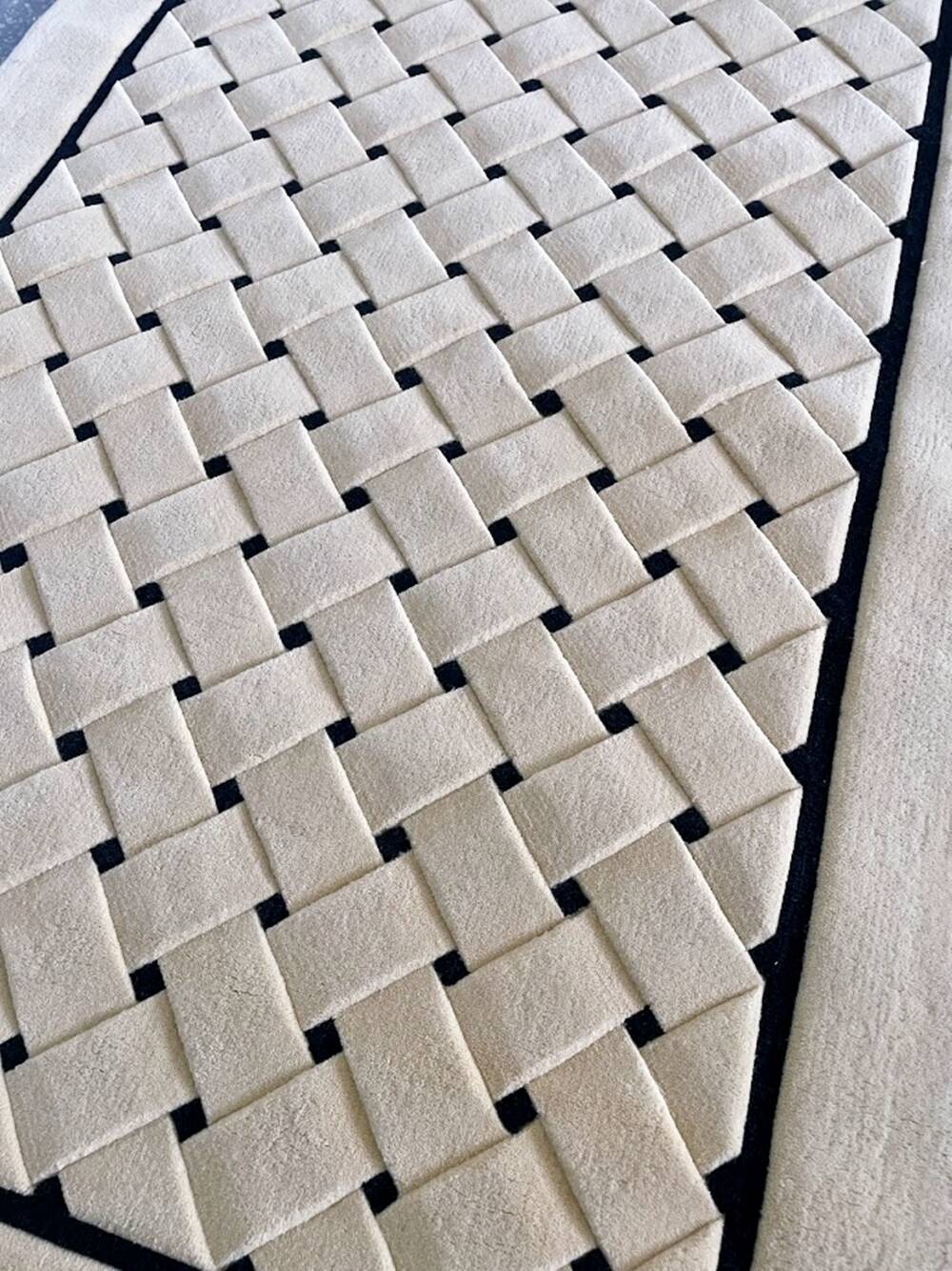 "Opal Variation" Hand Tufted Rug by Tisca France 1990s