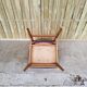 Suite de 5 chaises vintages scandinaves teck 1 simili cuir