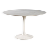 Vintage style Tulipe table in enamelled aluminium, Italian design from the 1980s.