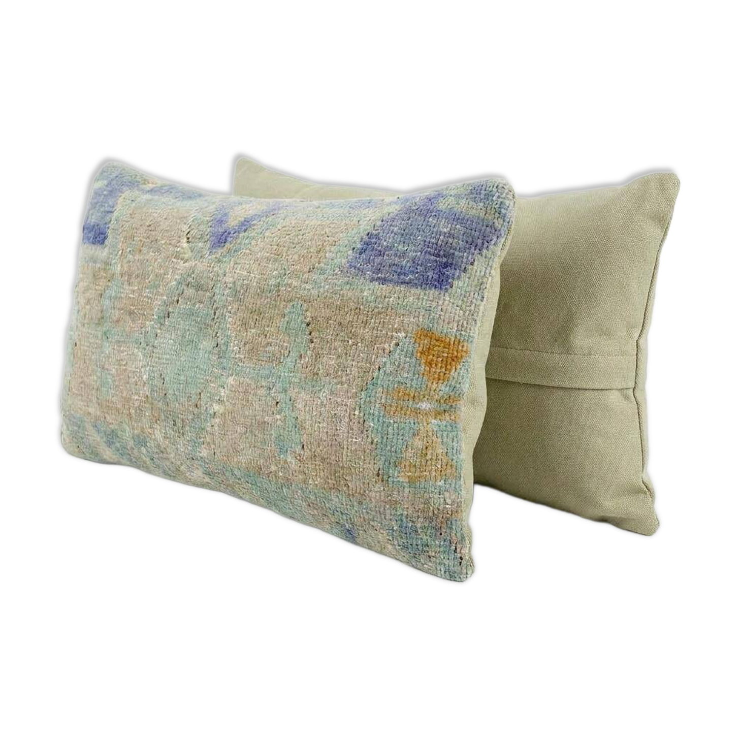 Set of 2 vintage kilim cushion covers 28x61 cm