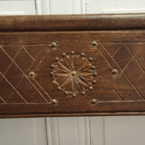 Stylized church pew, early twentieth century, solid wood