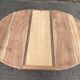 Renovated 18th century solid wood extendable round dining table with shutters