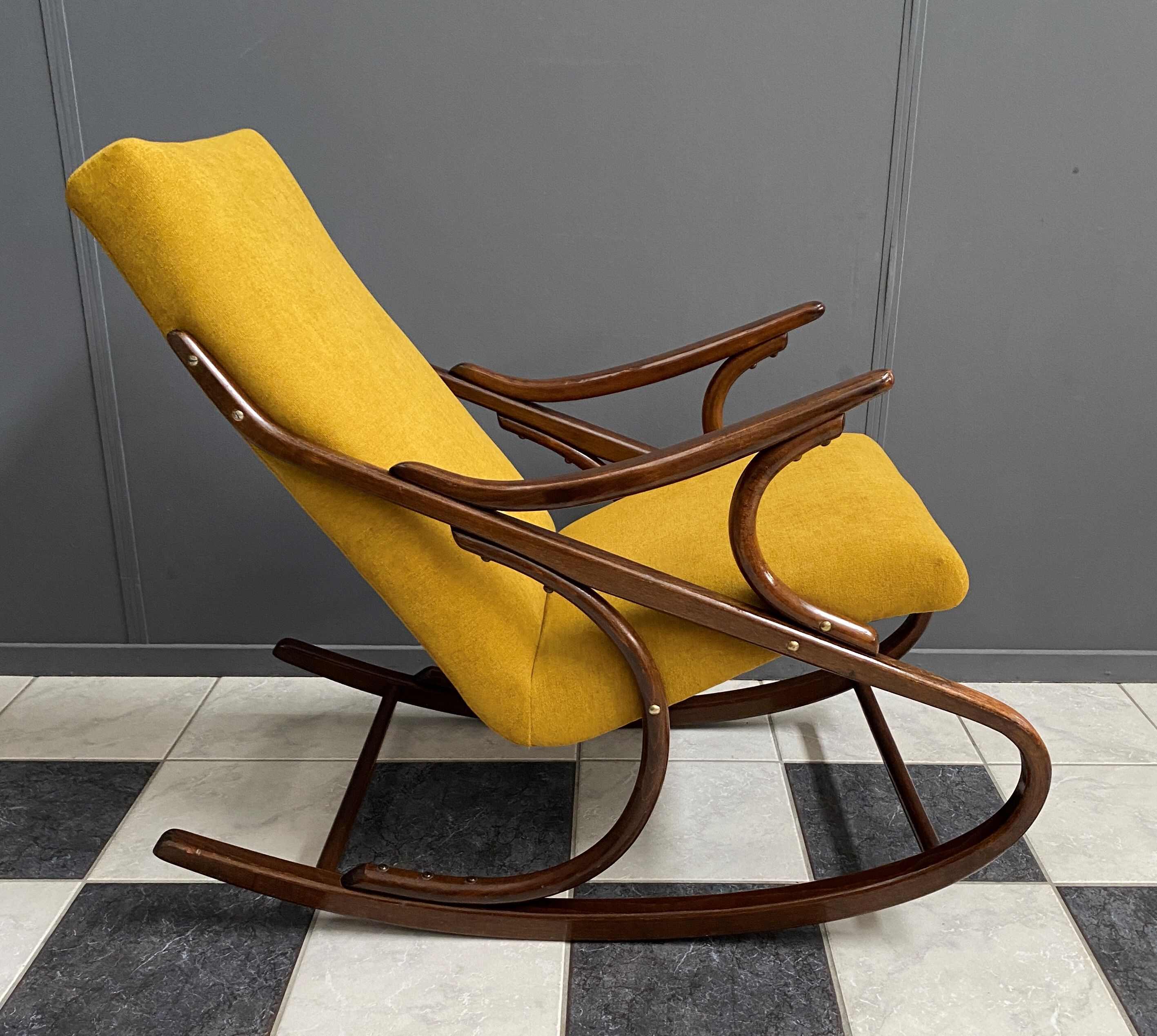 Rocking chair in yellow by TON