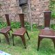 Old metal patio chairs