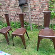 Old metal patio chairs