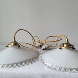 Duo of serrated opaline suspensions