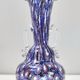 Blue murano glass vase ascribable to fratelli toso with murrines, italy