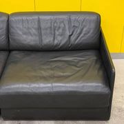 De Sede DS-76 Modular 2-Seater Sofa / Sofa Bed – Black Leather (1970s)
