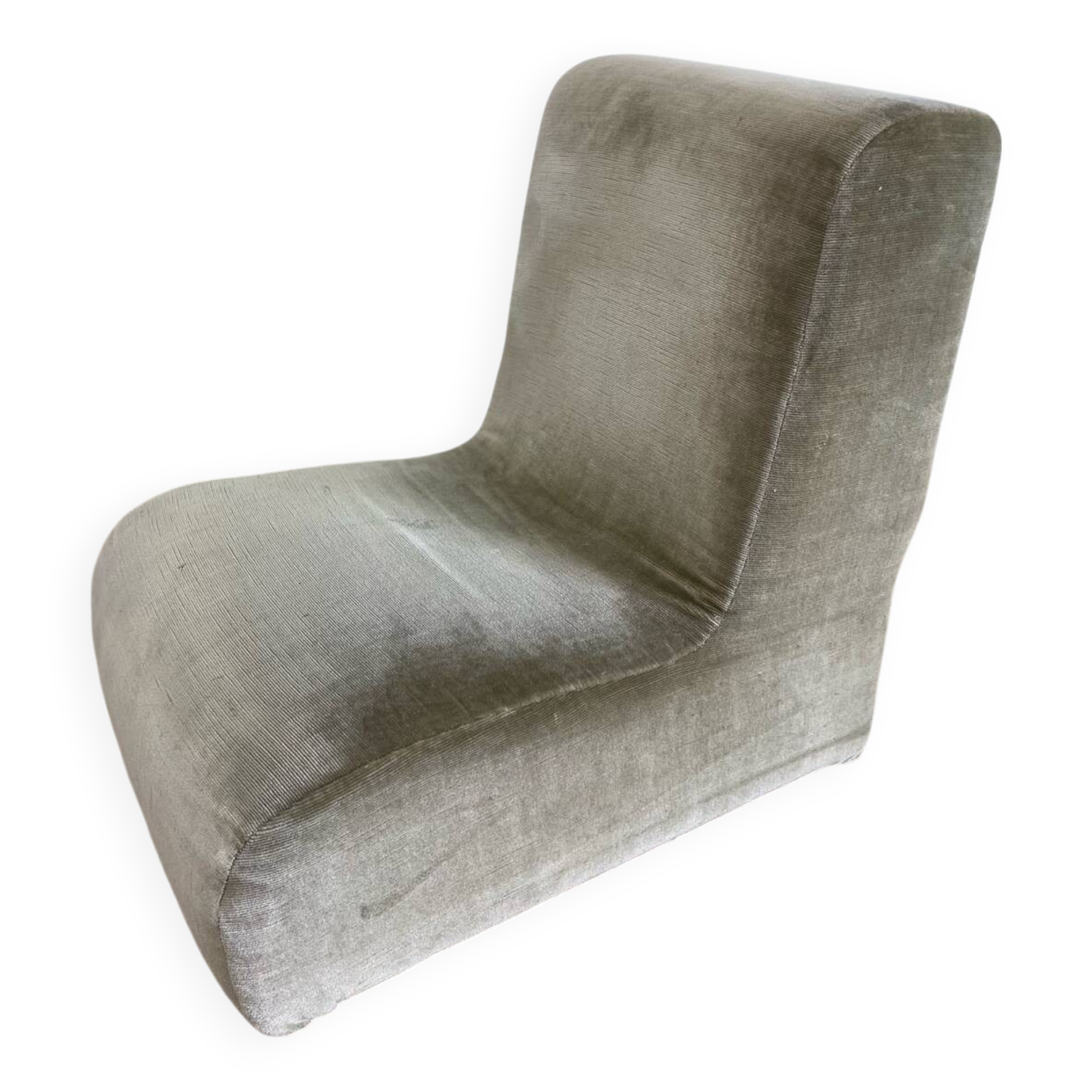 Vintage velvet children's armchair