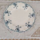 Round dish 1 in old earthenware from Longwy Lorrain model