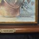 Oil on canvas signed G. Neswadba, bouquet of flowers, 30 × 30 cm