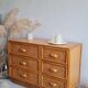 Rattan chest of drawers circa 1960s