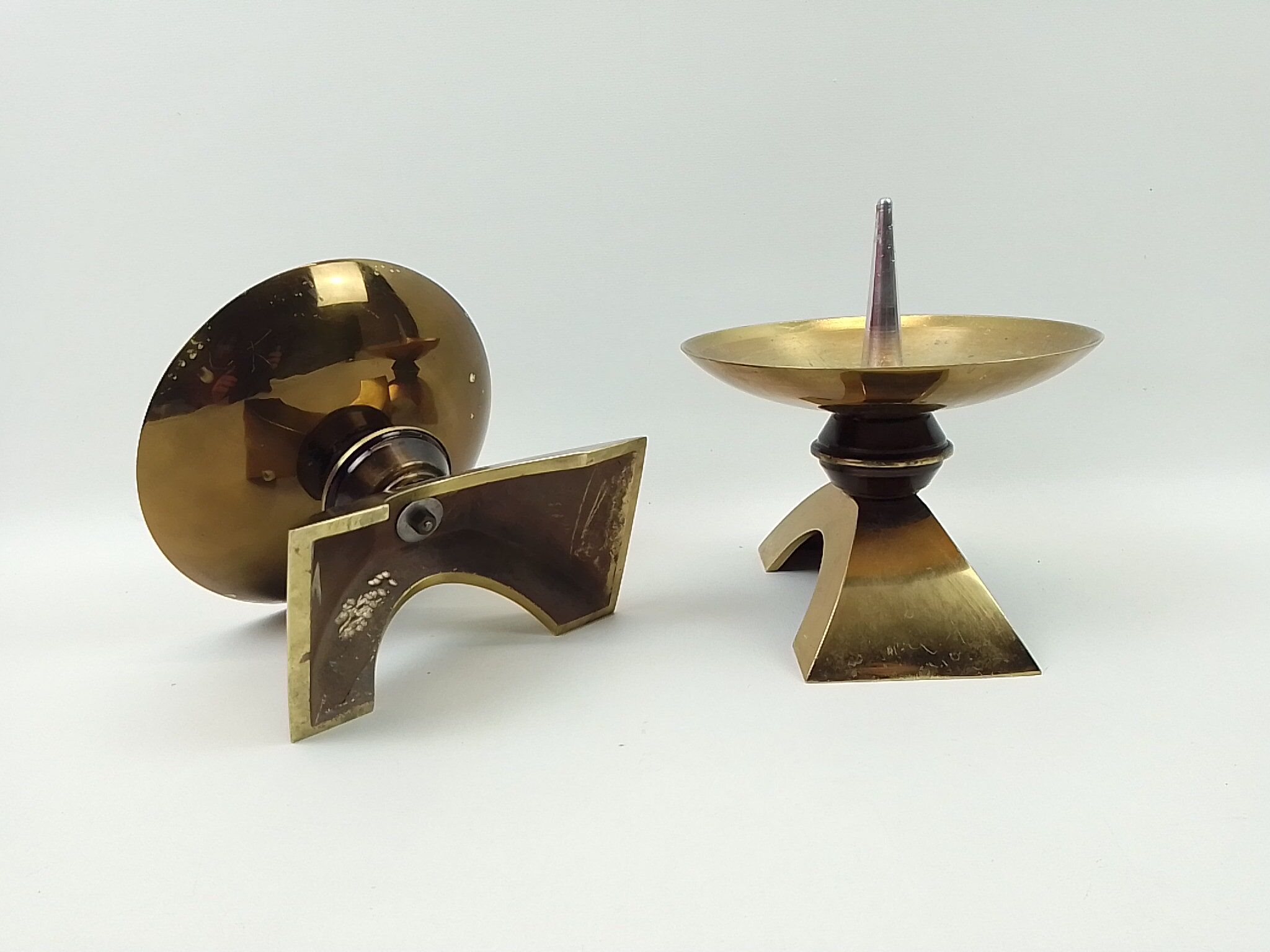 Pair of brass candlesticks