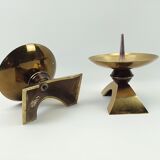 Pair of brass candlesticks