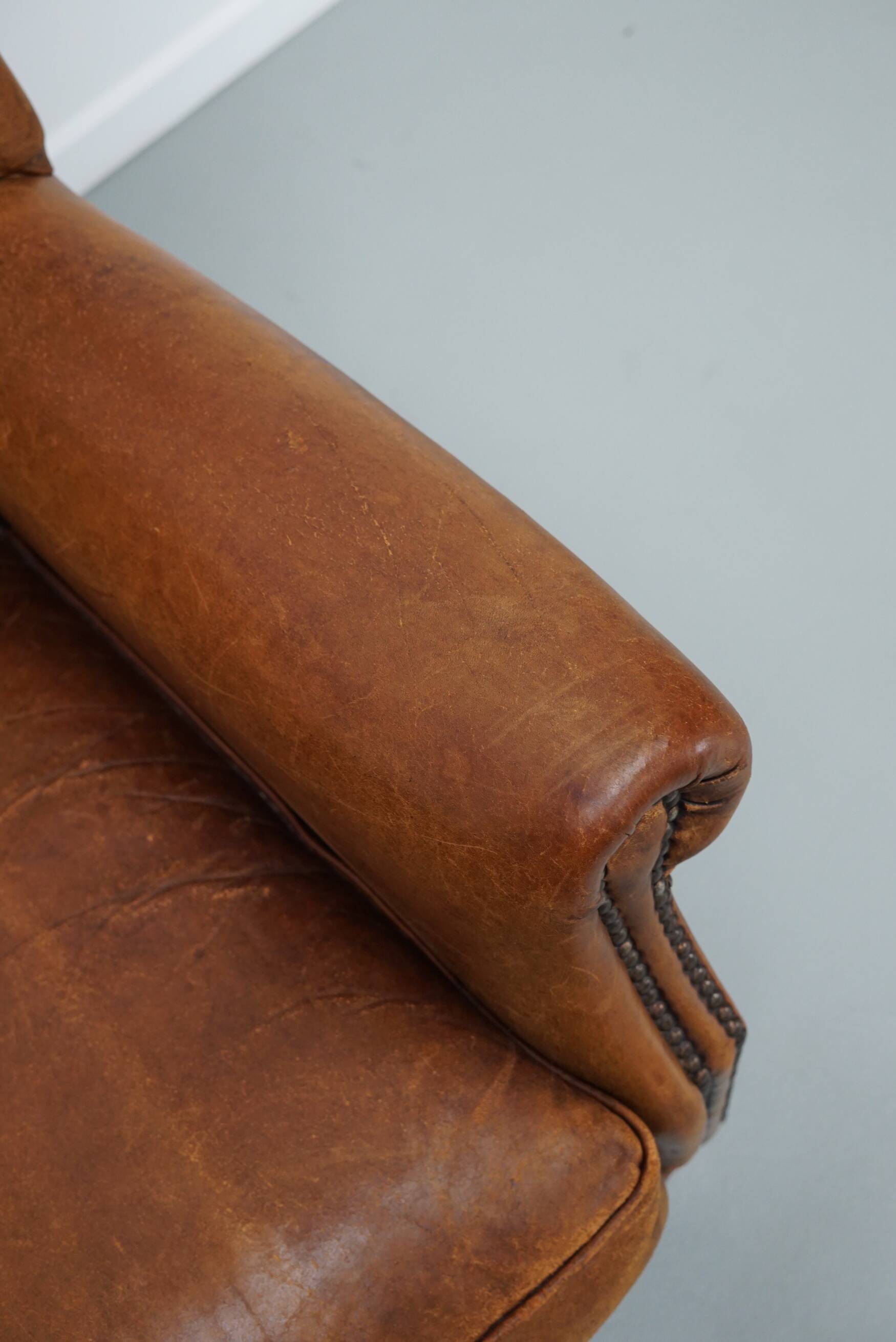 Vintage Dutch Cognac Colored Leather Vintage Dutch Cognac Colored Leather Club ChairClub Chair