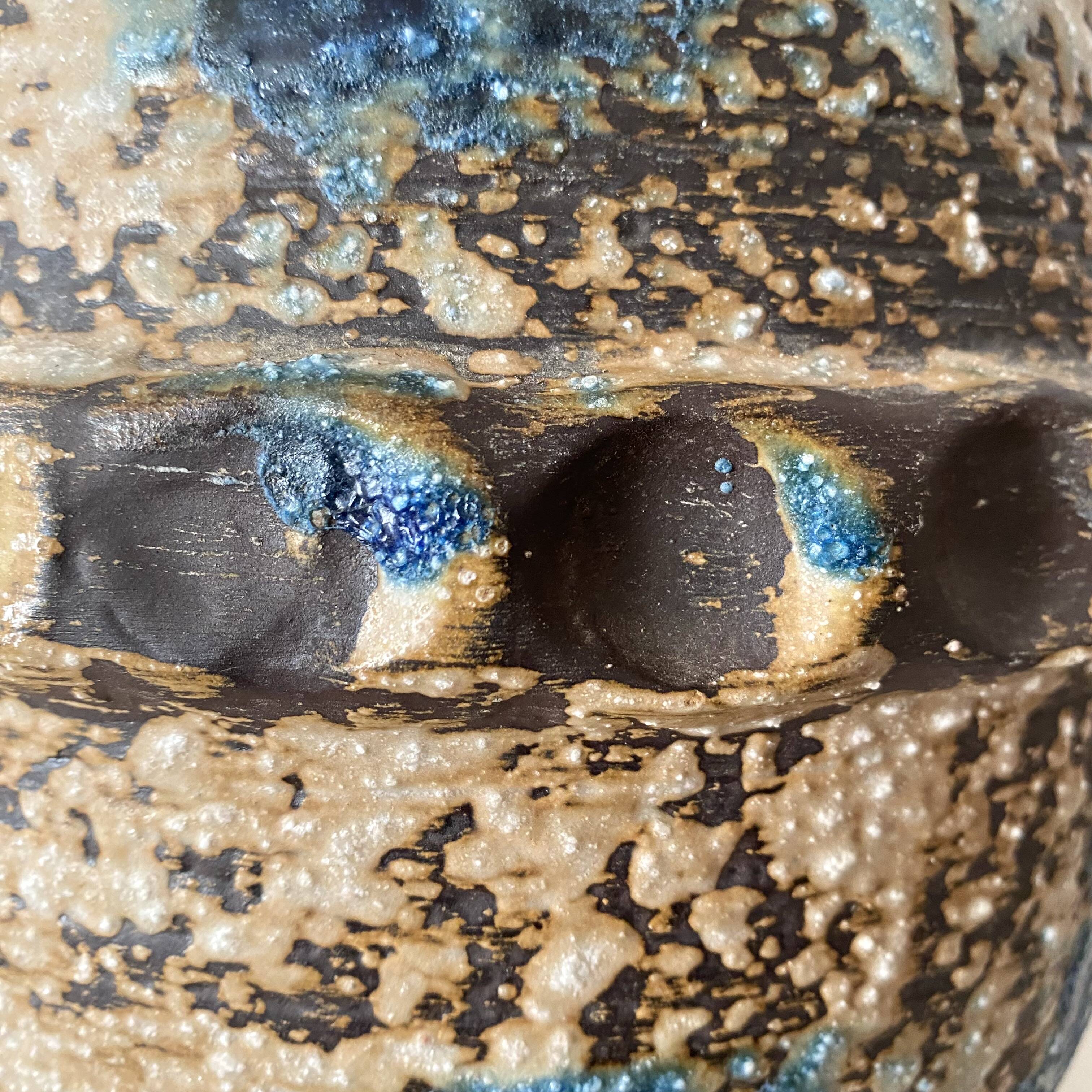 Large brutalist ceramic vase from West Germany, 1960s/1970s