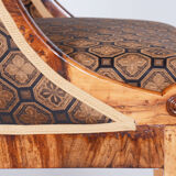 Restored Biedermeier Walnut Armchair, Vienna, Austria, 1820s