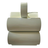 Space Age newspaper stand / magazine holder / model 6635 in white by Opal Germany / mid-century 70s