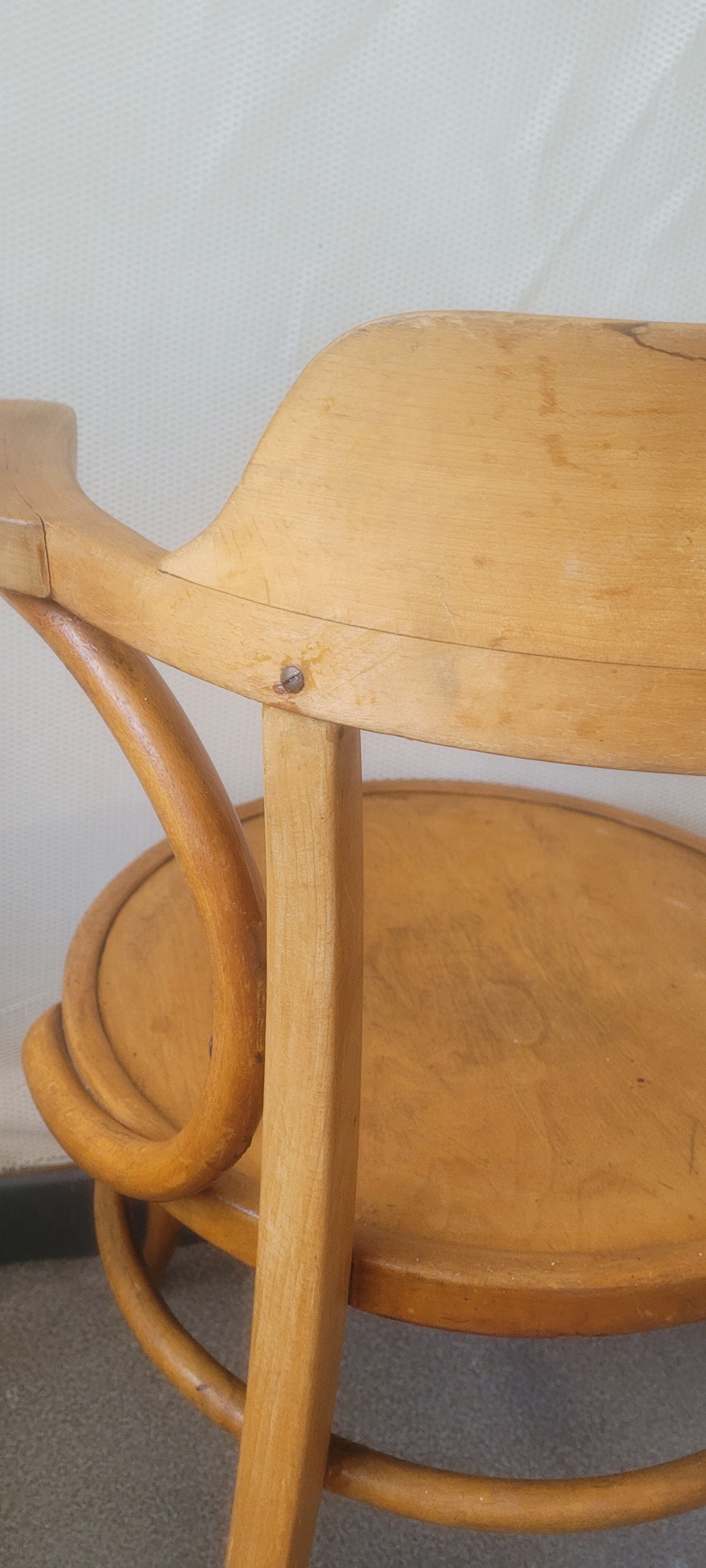Wooden office bistro armchair