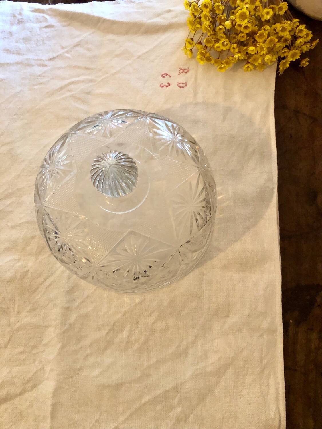 Antique bell jar made of molded glass