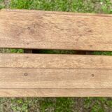 Pair of handcrafted solid elm benches