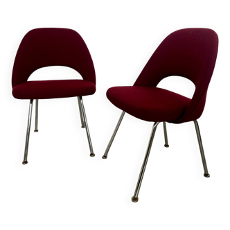 Lot 2 Anciennes chaises conférence 72 par Eero Saarinen Knoll International/ Wohnbedarf, 1968