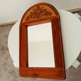 Vintage solid oak mirror from the 70s/80s by Nicole Minck 70*41cm