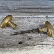 Antique gilded brass door handle