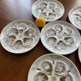 6 Saint Amand oyster plates