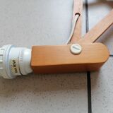 Pair of wooden scissor wall lamps