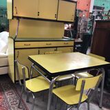 table + 4 chairs formica vintage 1960