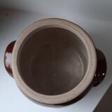 Chocolate glazed stoneware pot