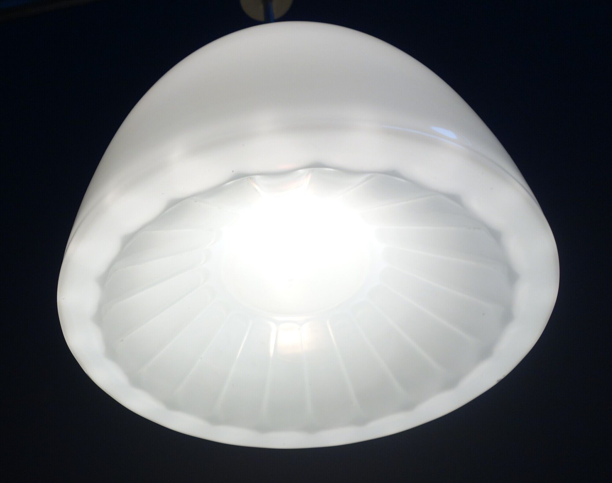 Vintage opaline pendant lamp, czechoslovakia 1950