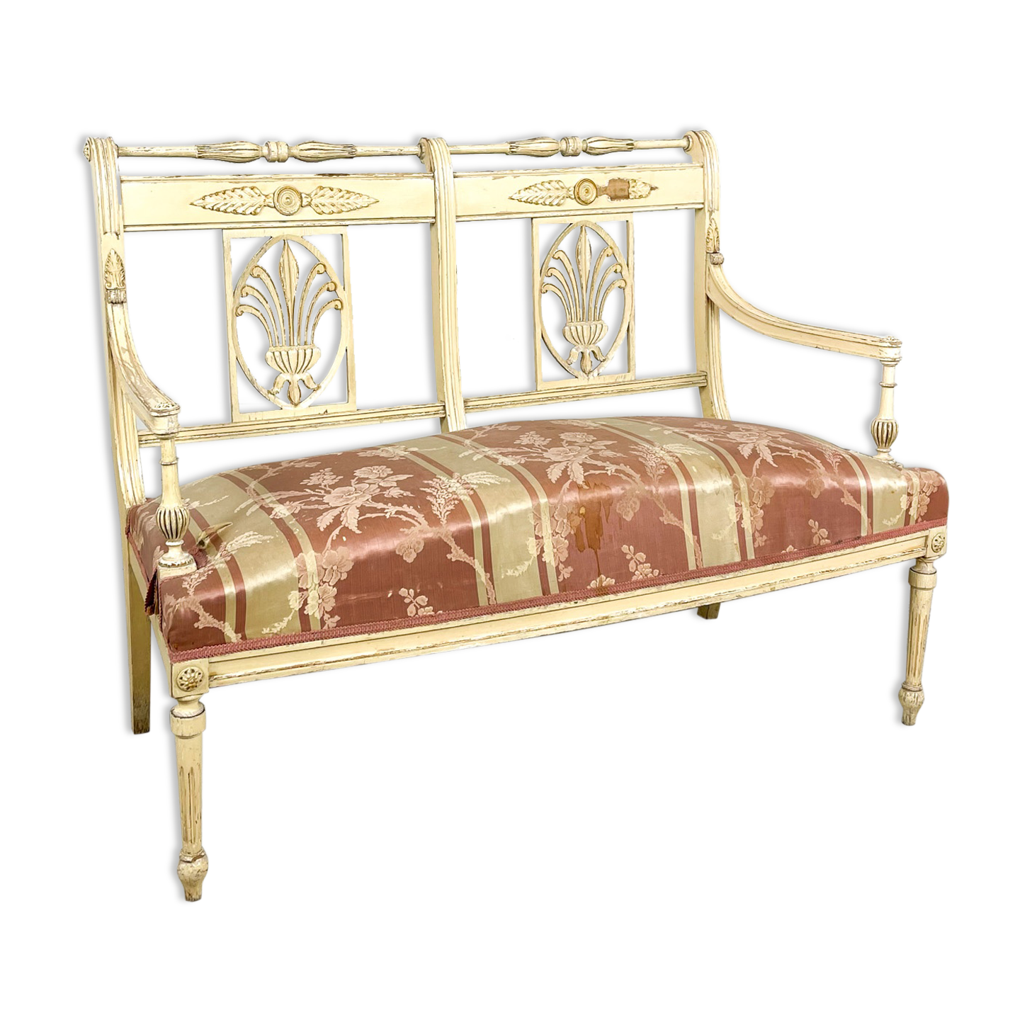 Antique french louis XVI style two seater sofa