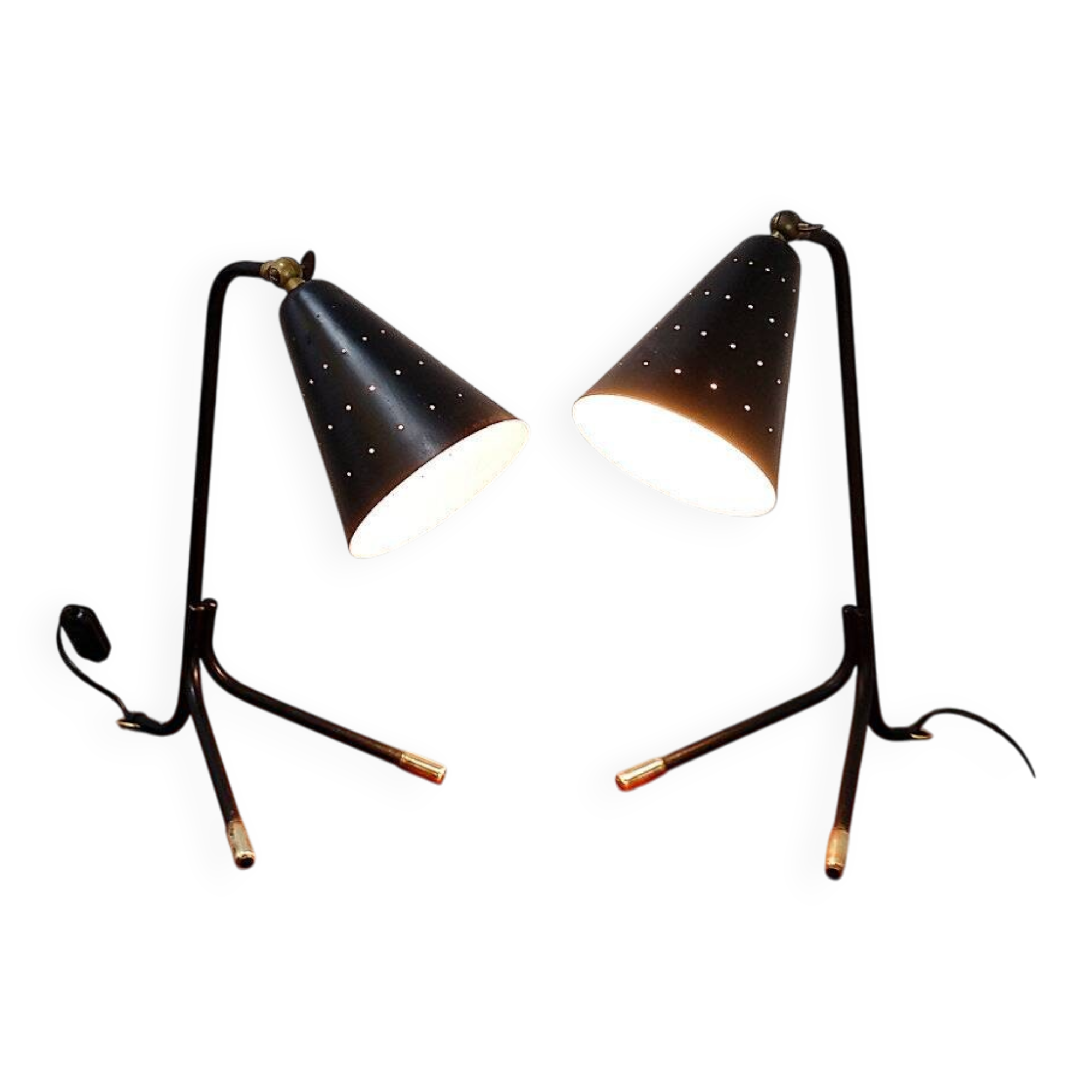 Pair of Svend Aage Holm Sørensen lamps for Holm Sørensen - 1950s