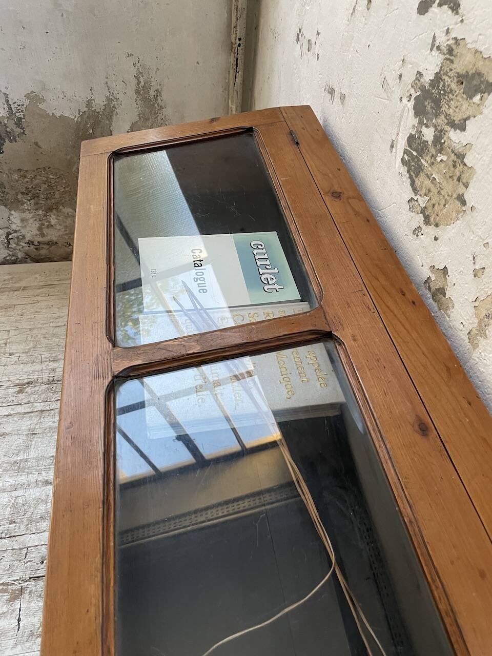 50s display cabinet side table