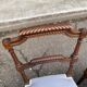 2 Louis XVI period chairs in solid wood and grey fabric.