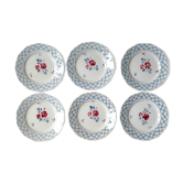 Set of 6 dessert plates Digoin Sarreguemines, Bastia model