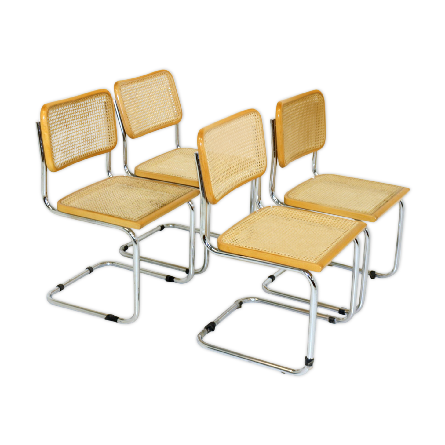 Set of 4 chairs "S32" Marcel Breuer, Italy, 2001