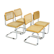 Set of 4 chairs "S32" Marcel Breuer, Italy, 2001