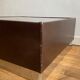 Table basse cuir chocolat vintage 1970