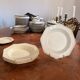 Old Lot Faience Plate Creil Montereau 19th Century Ivory Pearl Decor