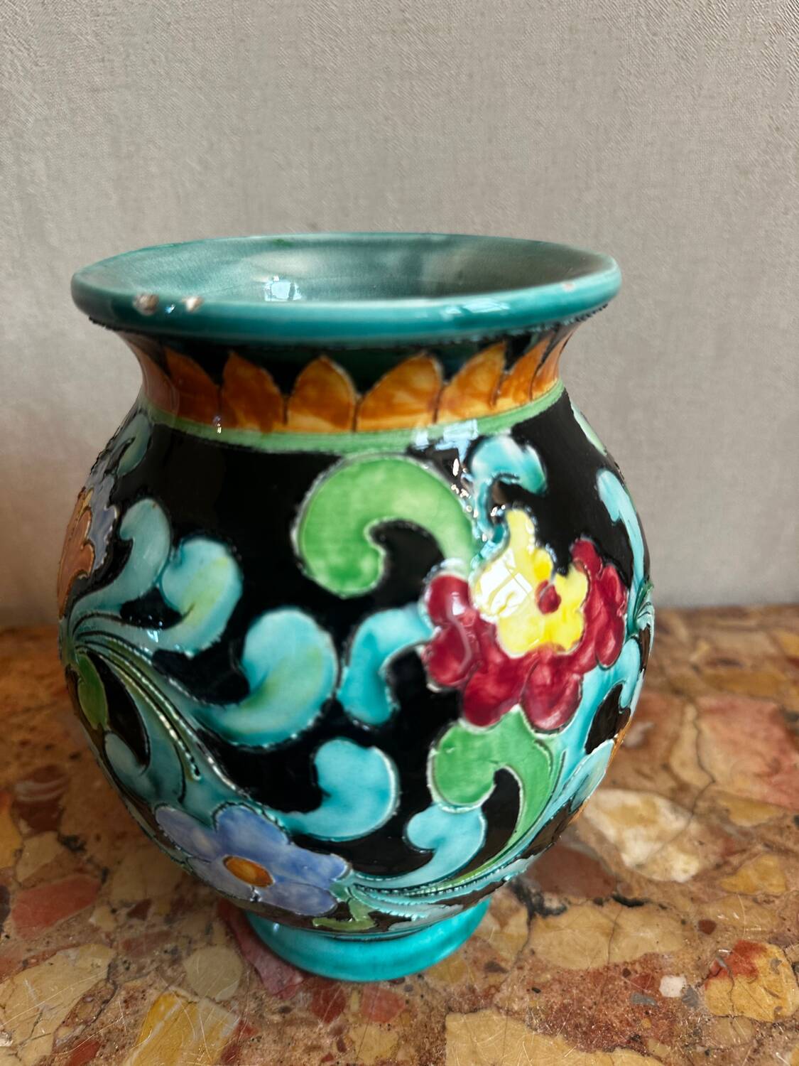 Vintage ceramic vase Cerart Monaco