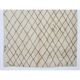 Moroccan Rug Made of Natural Cream and Light Brown Wool