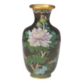 Vase en émaux bronze cloisonné