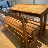 Bureau écolier double bois Delagrave