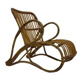 Vintage Rattan Chair Dirk Van Sliedregt Rohe Noordwolde 1960