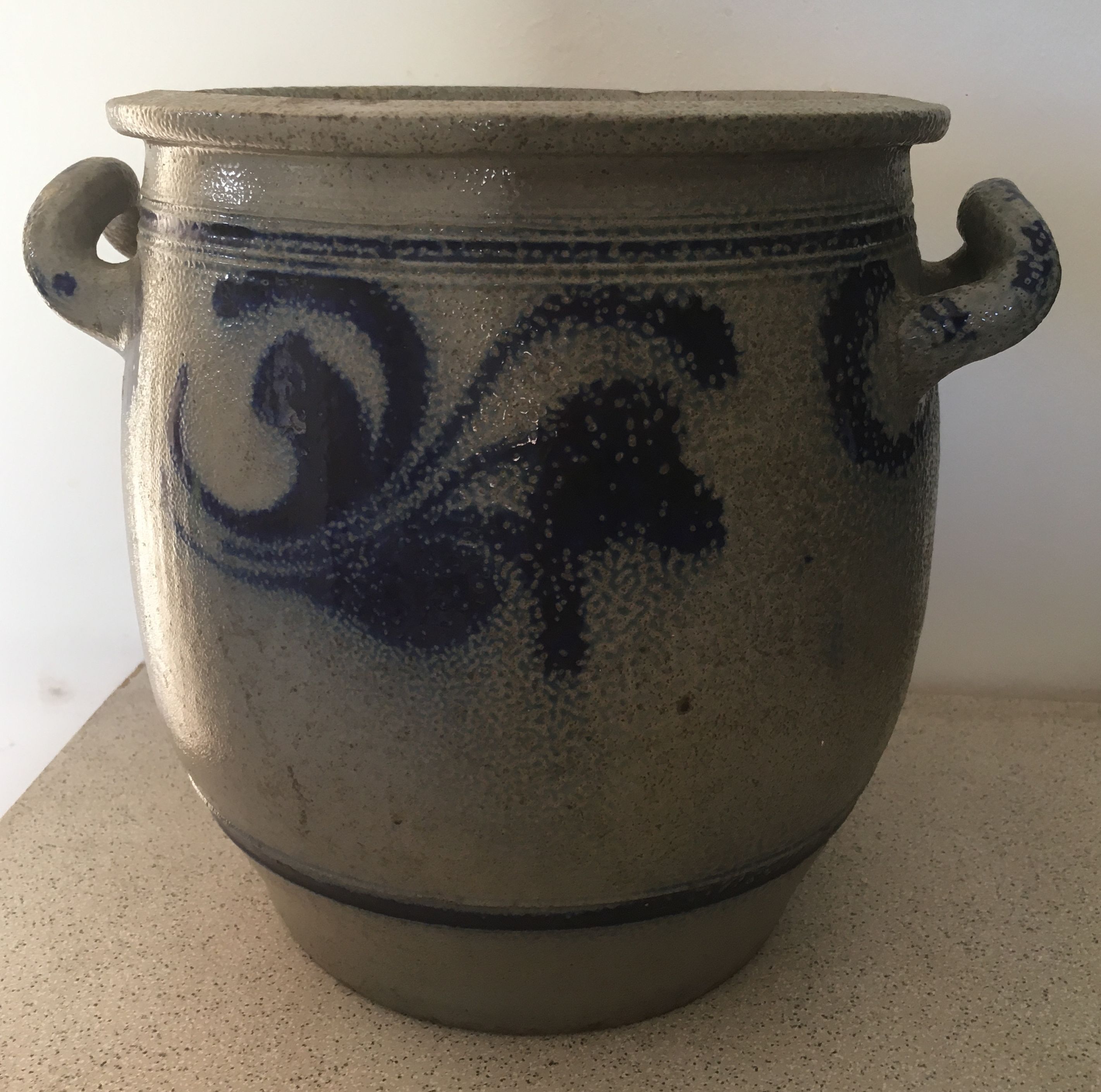 Varnished Alsace stoneware pot