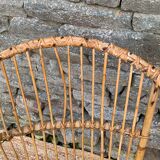 Rattan living room, set of 2 armchairs and a coffee table