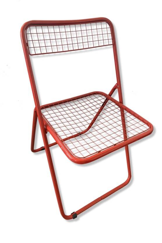 Ted Net folding chair red Niels Gammelgaard